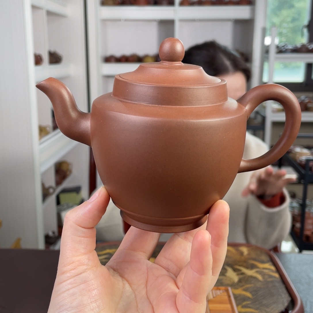 紫砂茶壶老紫泥高宫灯330cc