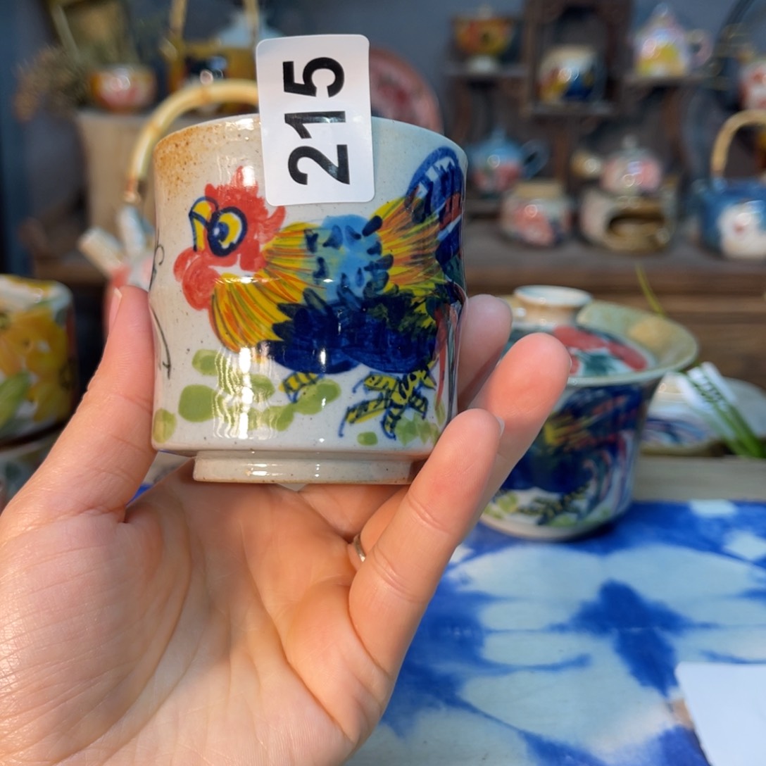 杯素浅陶瓷手工手绘