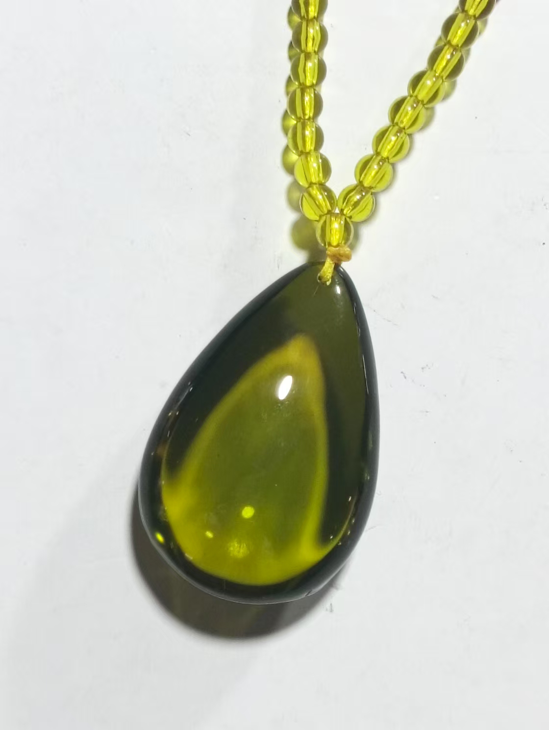 蓝珀水滴项链55/36/29妈妈链吊坠J269