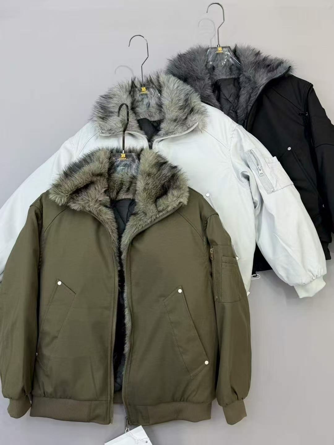座山雕棉服立领外套加厚加绒款冬季毛领新款新疆发货06