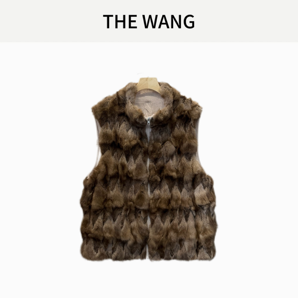 【WANGSAURA】秋冬新款针织水貂时尚外套