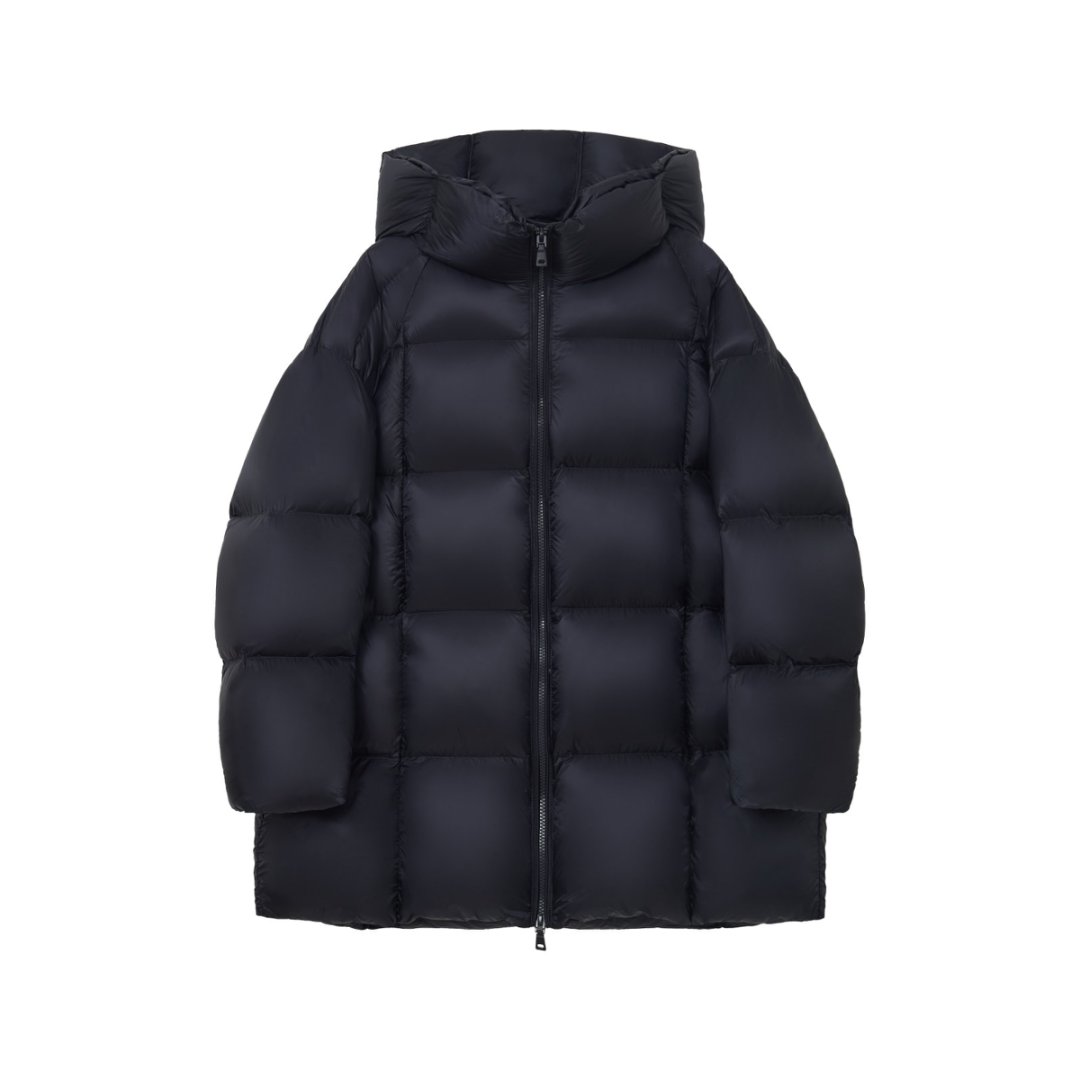 【婉儿】ROSE VISA 新95白鹅绒花苞帽中长款女三星羽绒服82510075