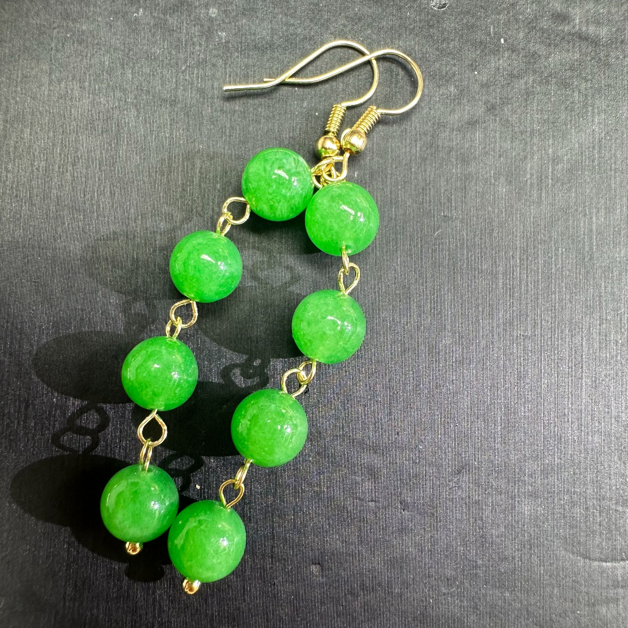 满绿球球耳饰H369