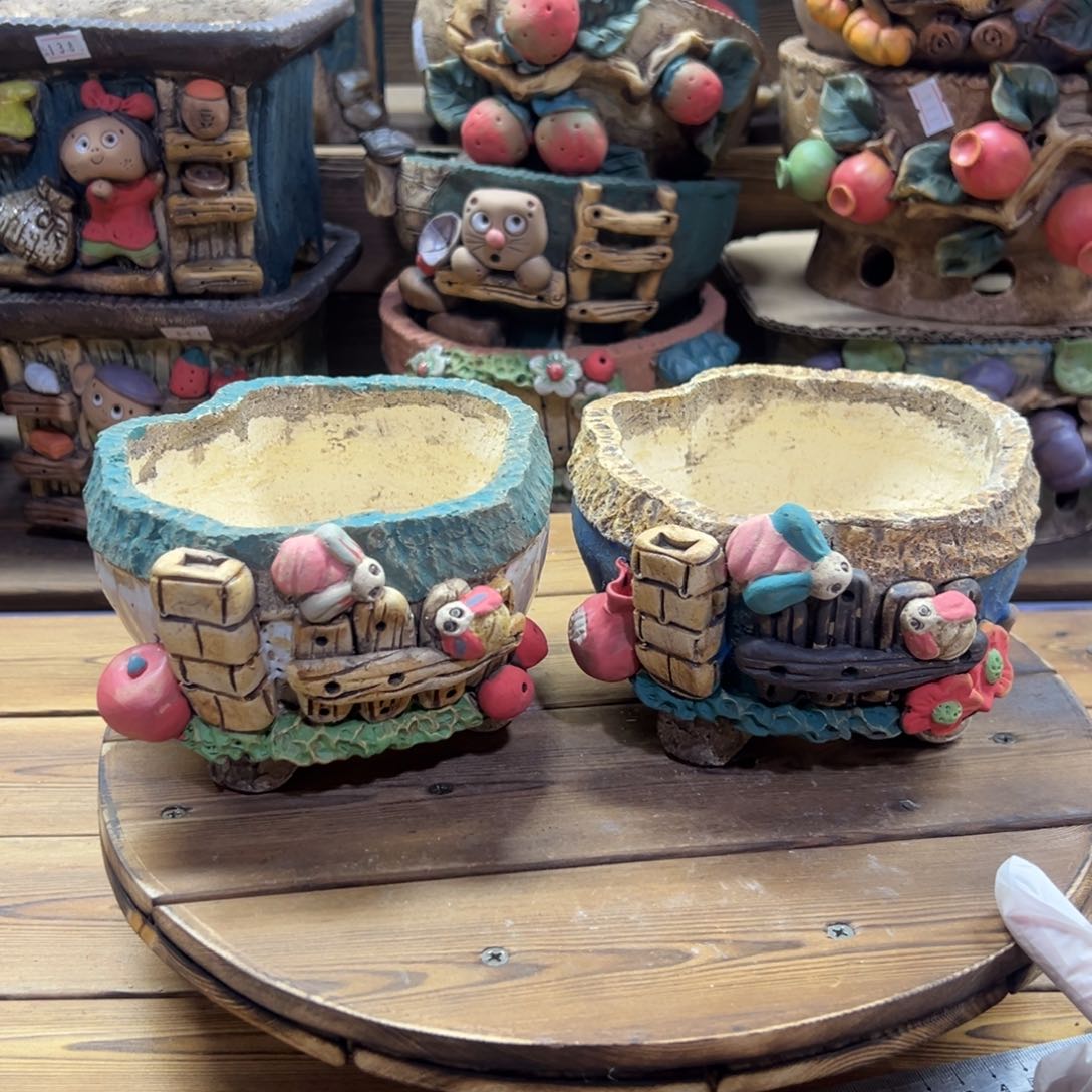 红陶嘻哈多肉花盆