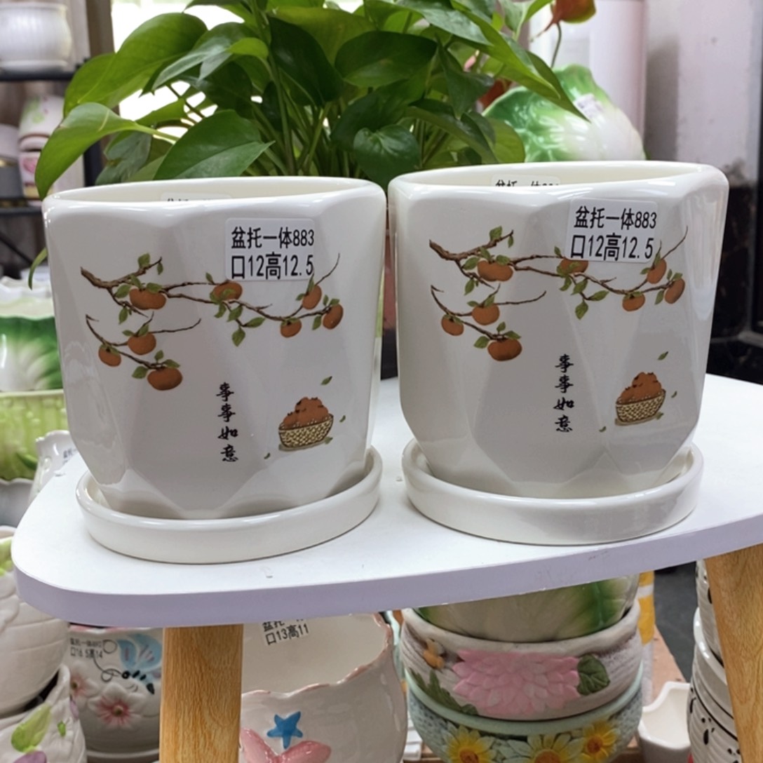 夏西陶瓷花盆@@5883