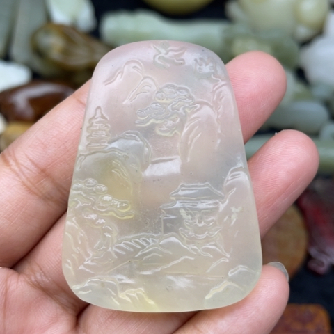 未镶嵌蛇纹石玉颈饰11