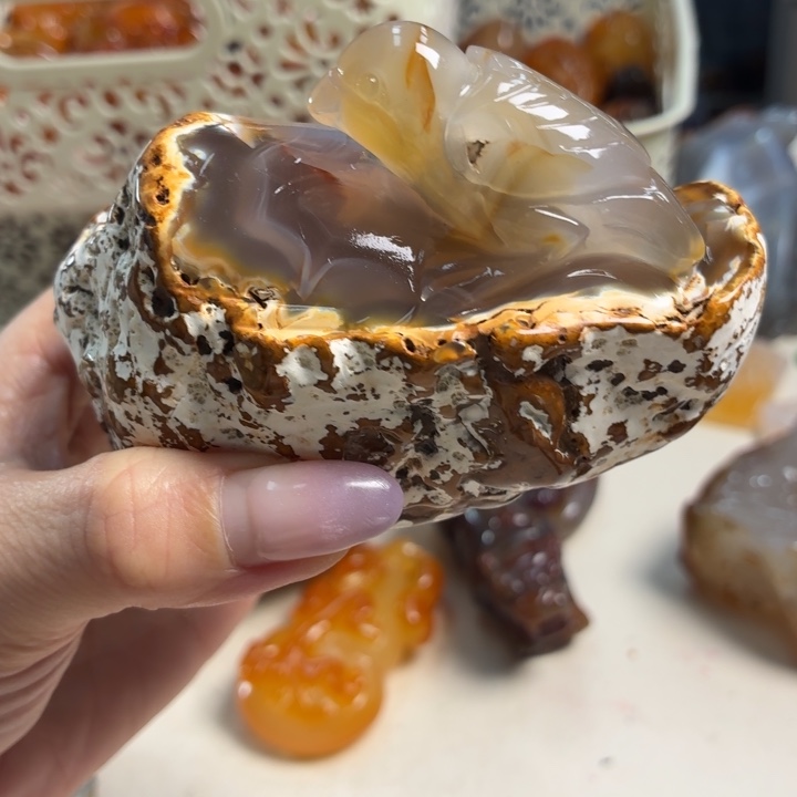 玛瑙/玉髓未镶嵌吊坠(不含链)