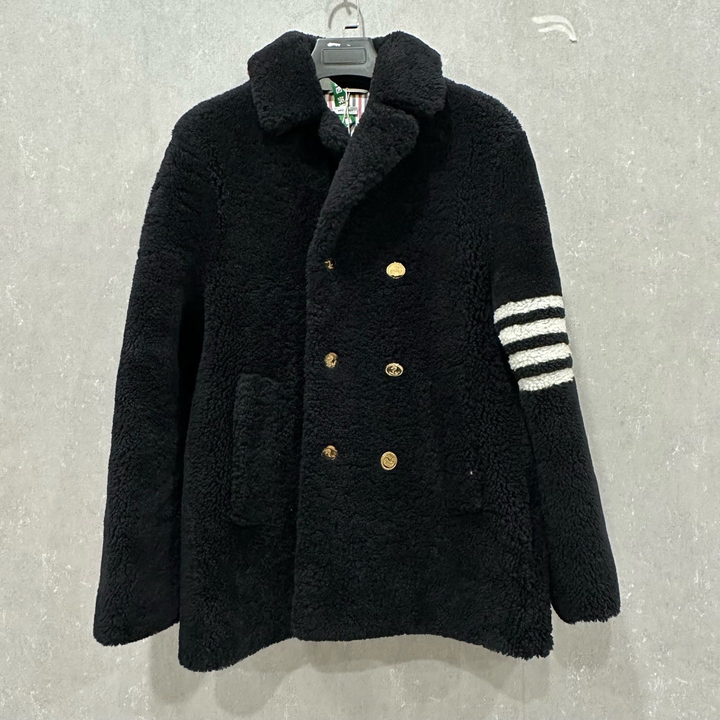 99新 THOMBROWNE 皮毛一体双排金扣 2码 99新 005972