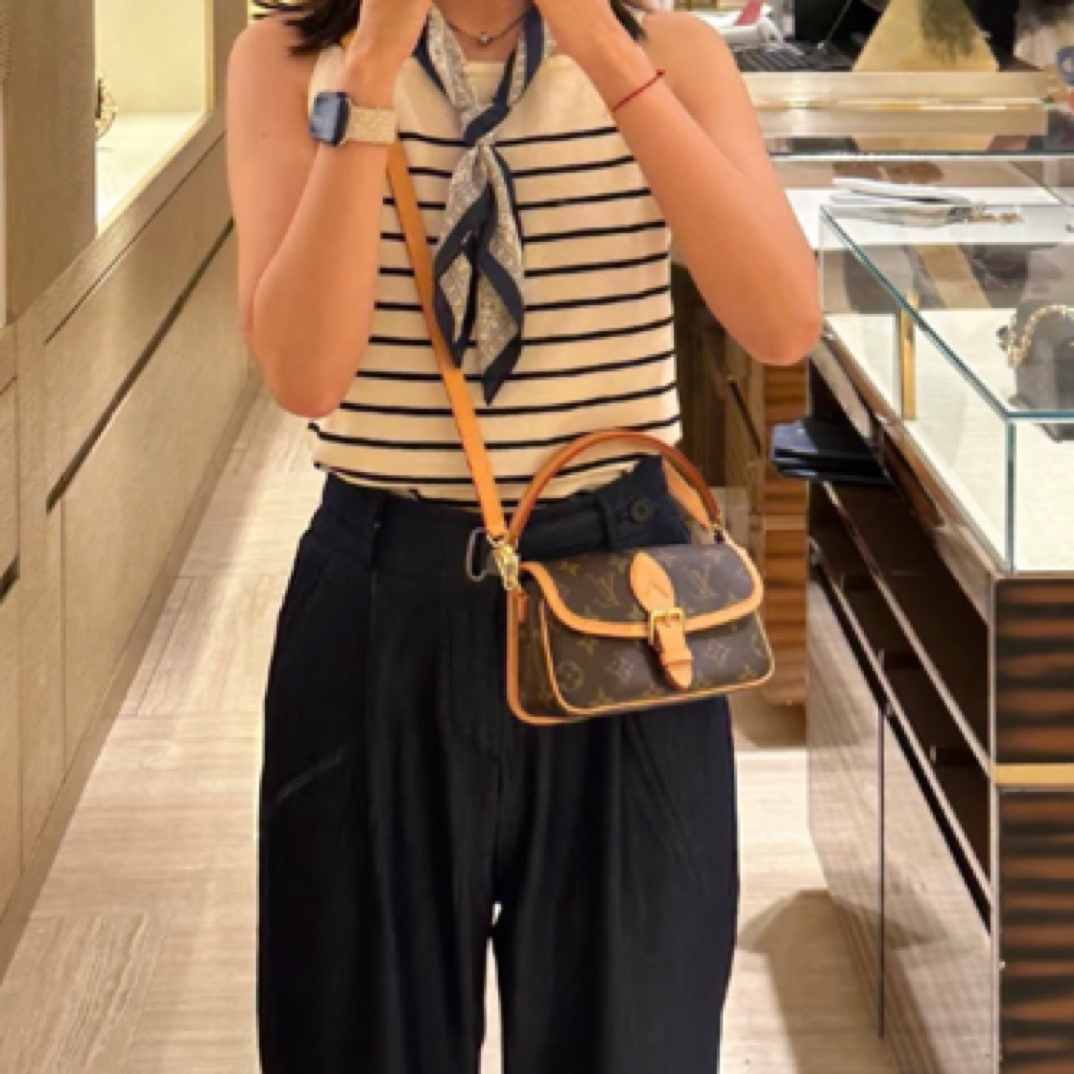 99新 LouisVuitton/路易威登 经典老花法棍包手提单肩斜挎包