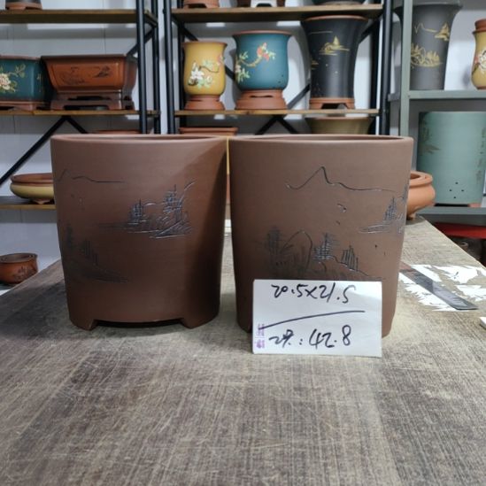 紫砂花盆库存尾货清仓