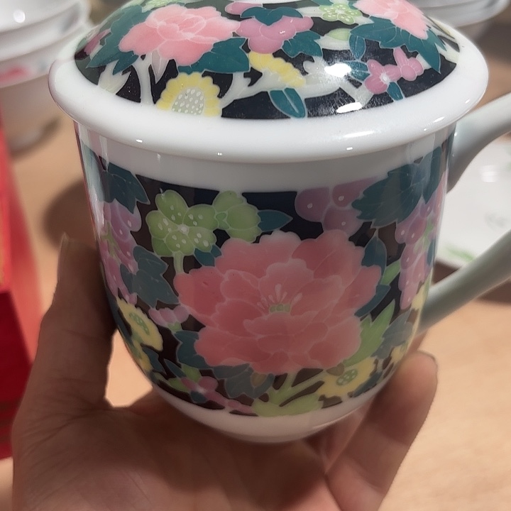 陶小**！杯子，杯子杯子500毫升容量手绘