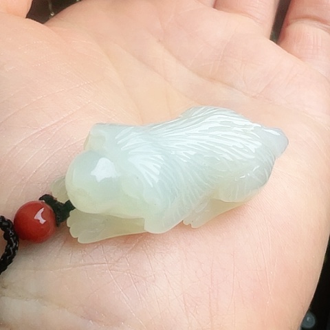 和田玉颈饰未镶嵌旺财