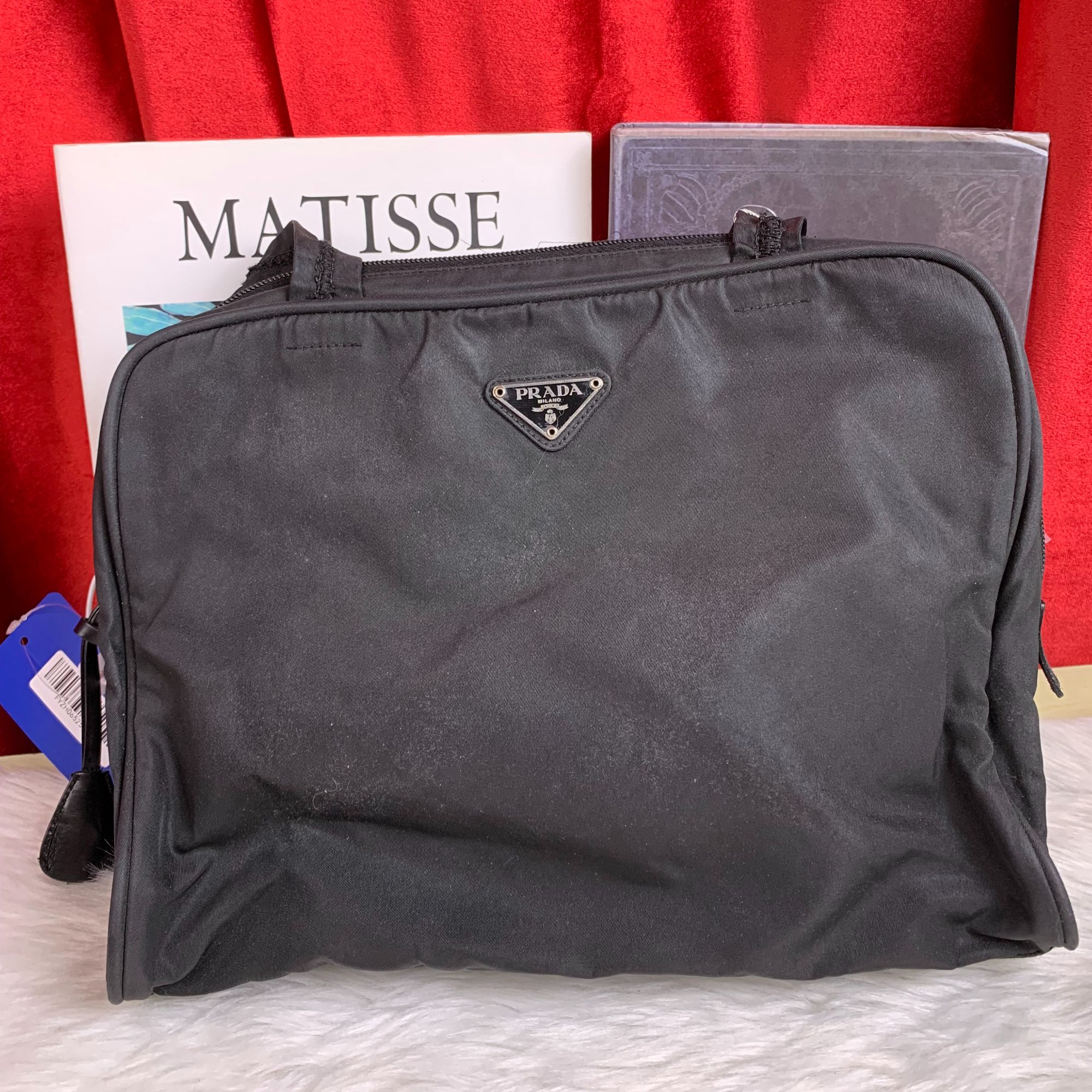 95新 Prada/普拉达 黑色降落伞手提包/FYZH06525028/5028