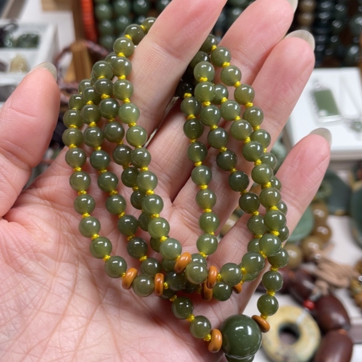 【闪购商品】和田玉佛珠未镶嵌