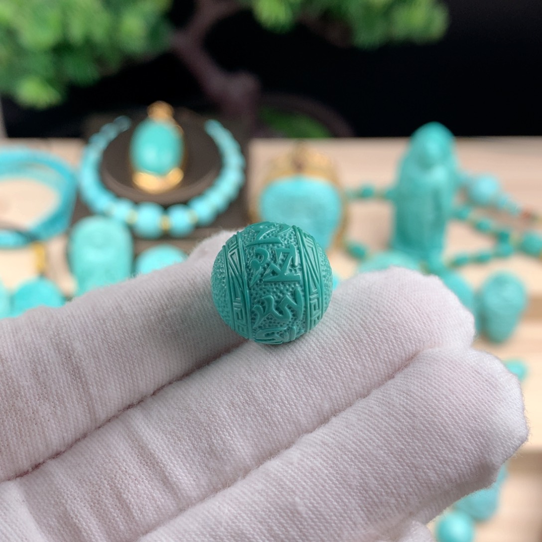 绿松石圆珠卡16.3未镶嵌