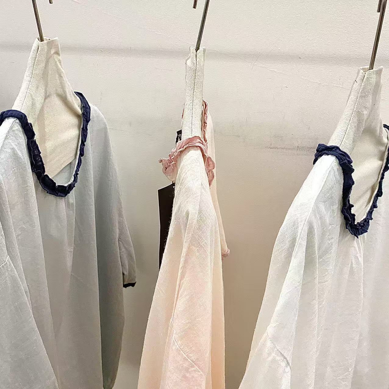 要等！冲！XS#93011 日系花边设计麻麻上衣 06-18