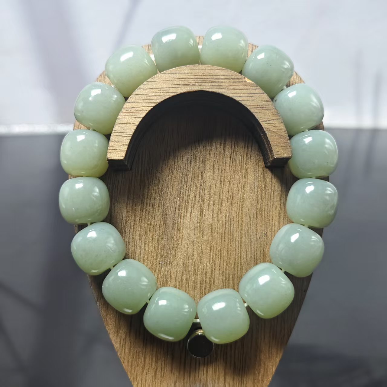 W和田玉且末桶珠手串（卡14）0193