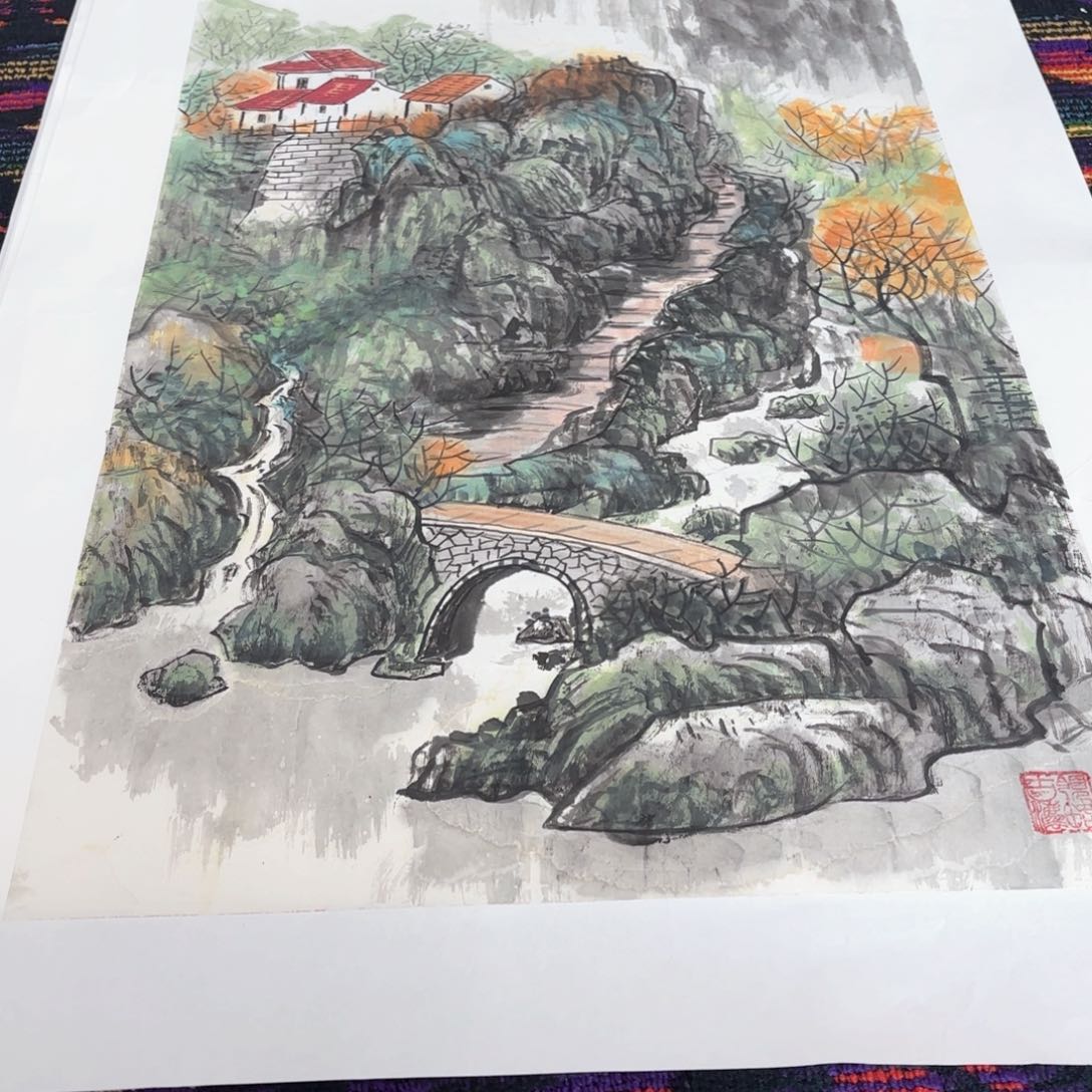 国画晴****界战耀年三尺孤品童