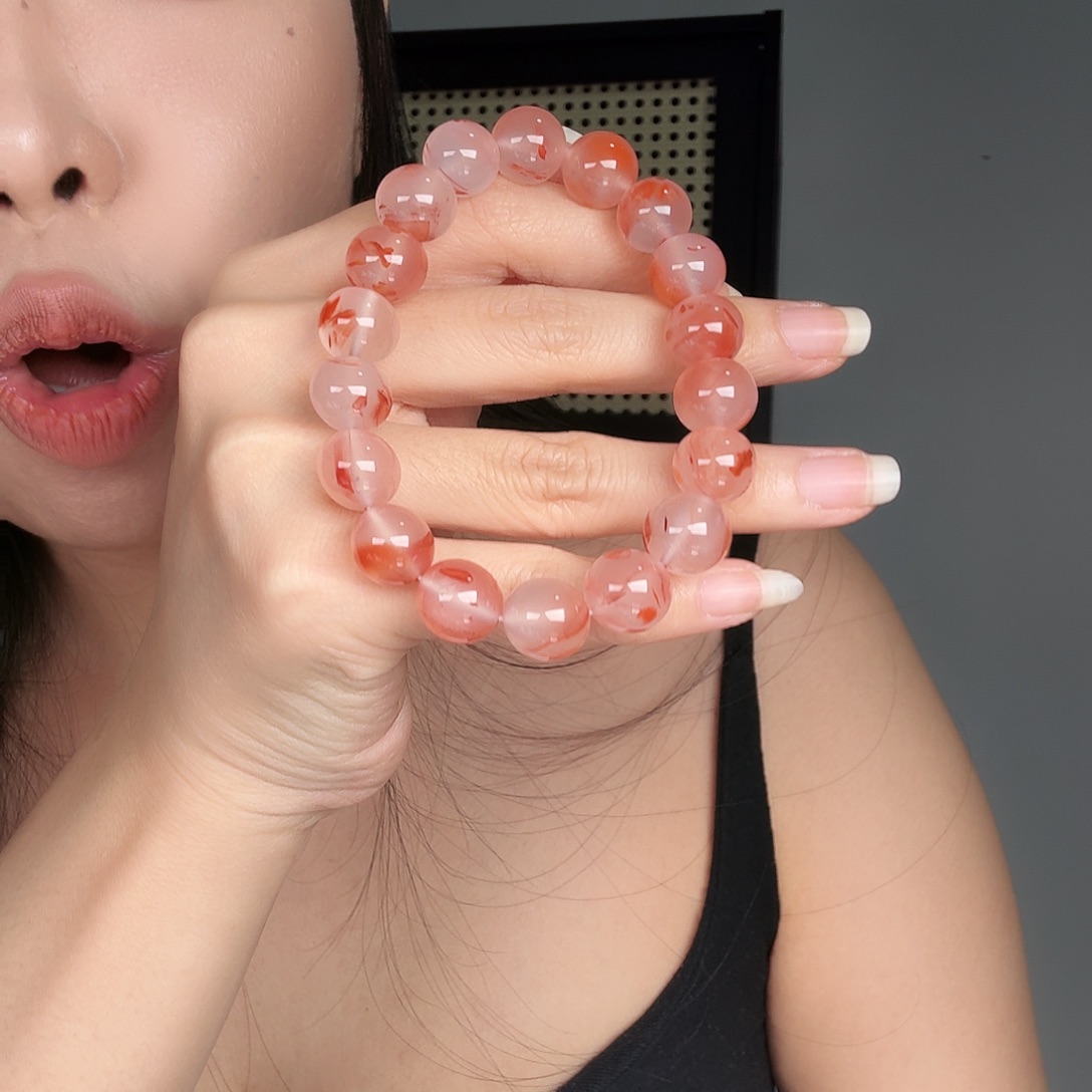南红玛瑙合金手链