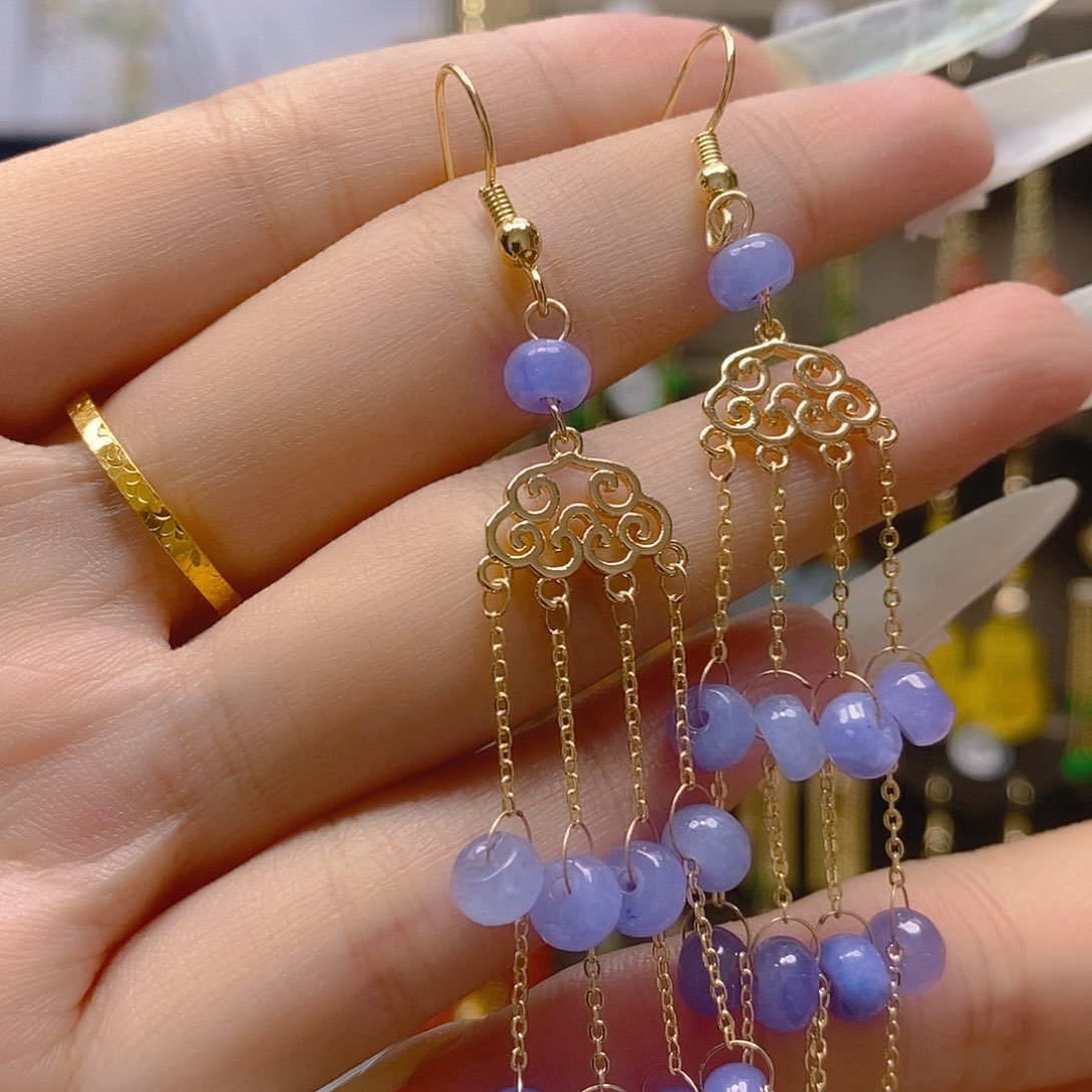 翡翠合金耳饰翡翠