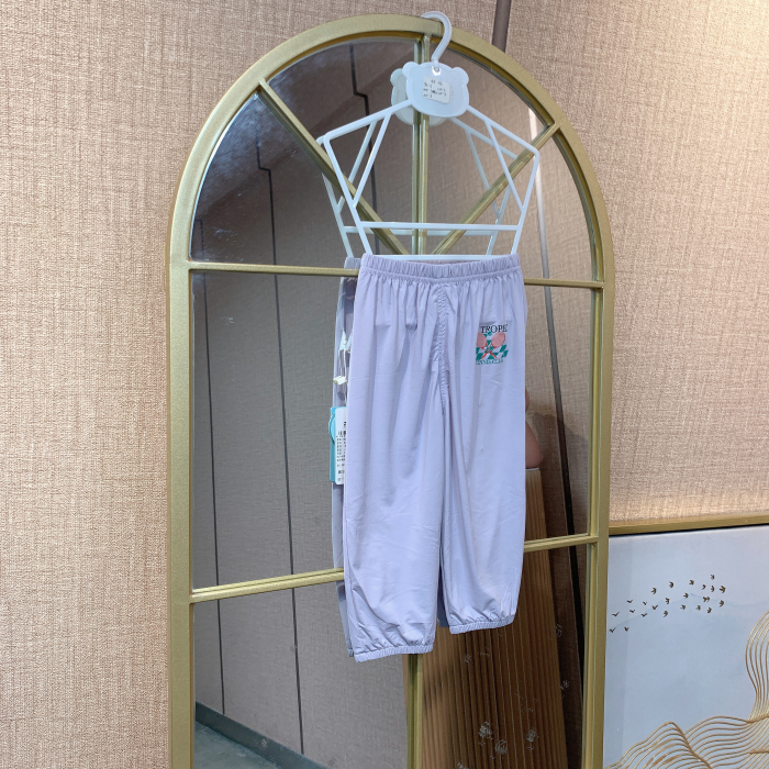 AA376   宝宝紫色防蚊裤   九分裤  夏款