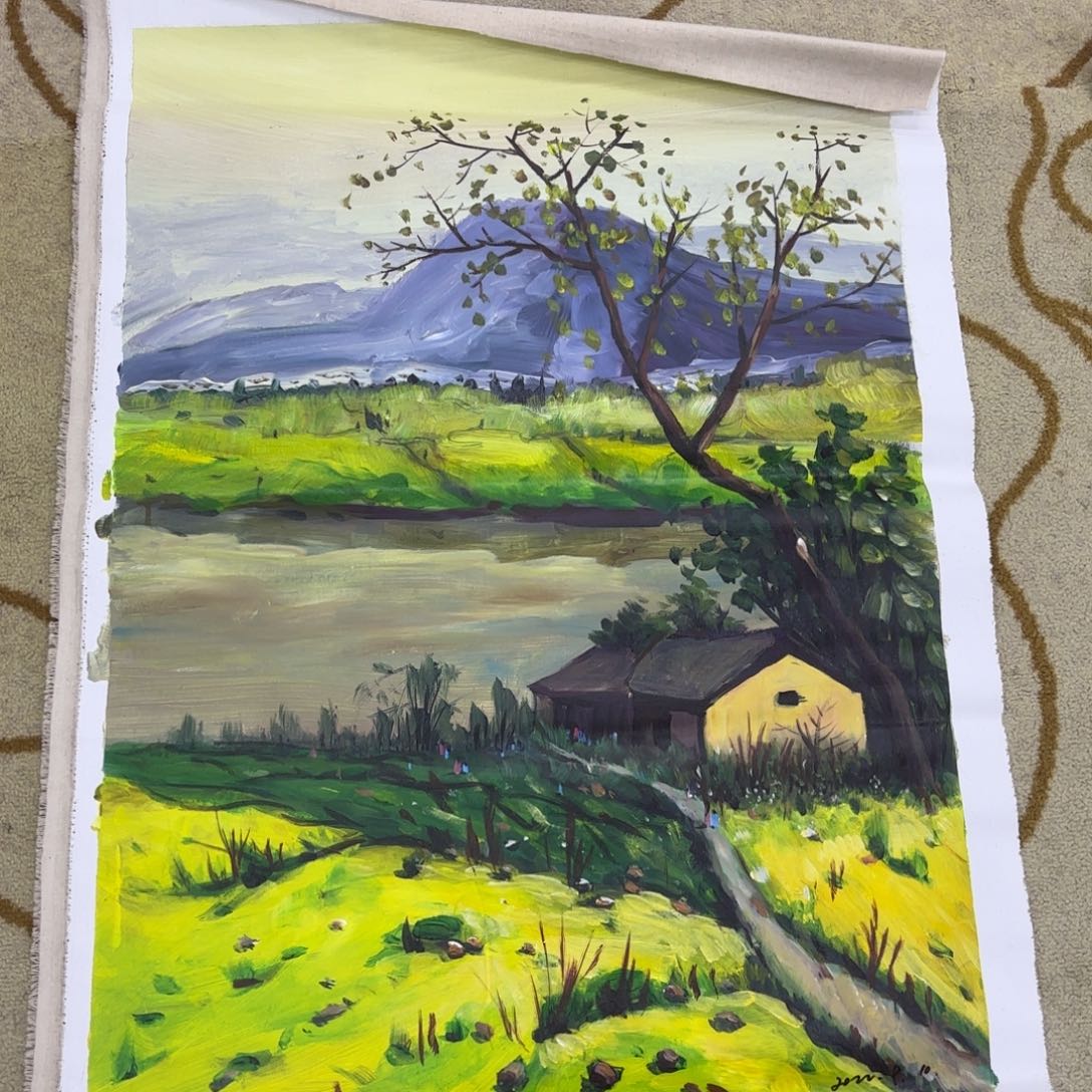 国画西**侠油画三尺山水花鸟