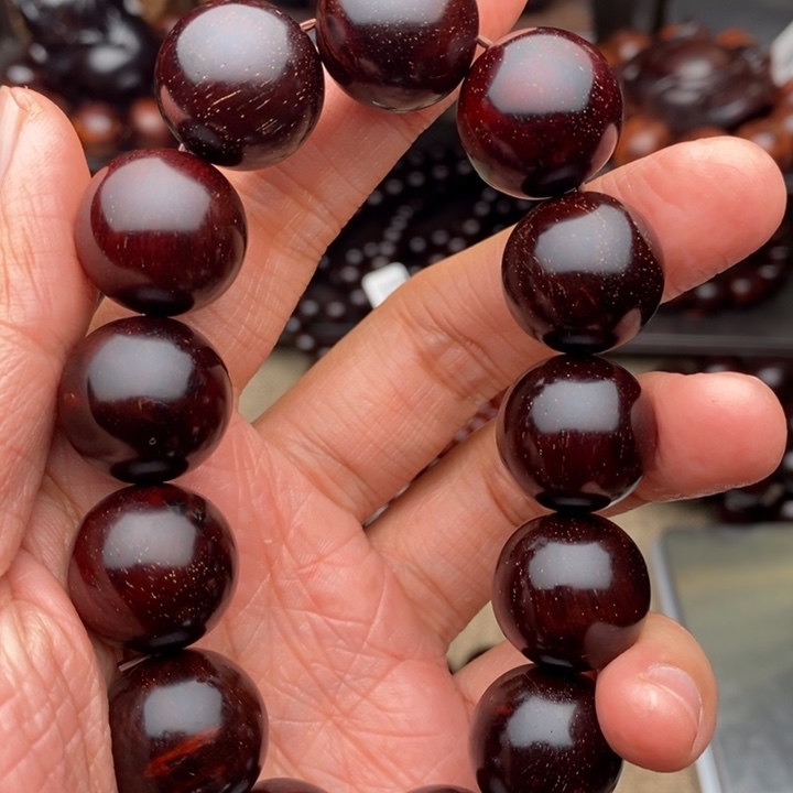 檀香紫檀（小叶紫檀）手串/手链1.8泥料留疤满金星