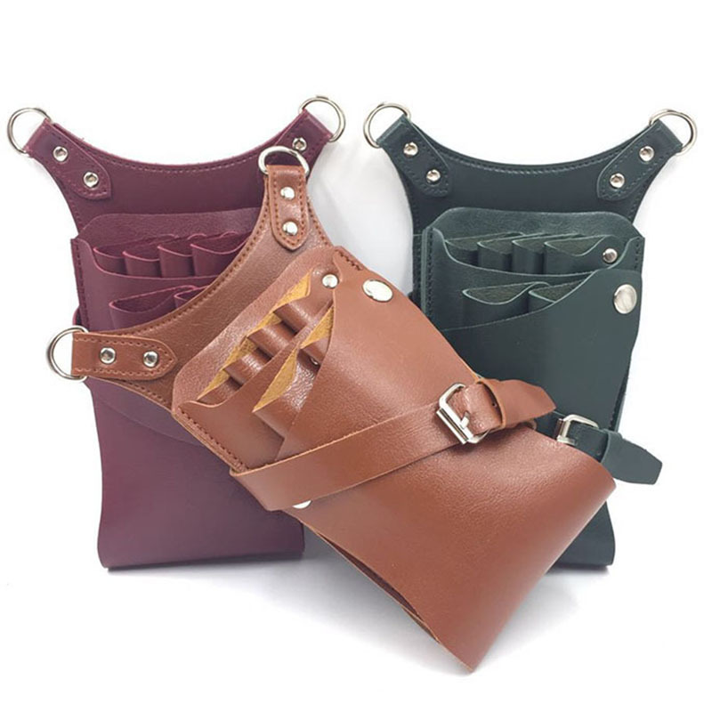 美发腰包发型师剪刀包专业美发梳子收纳个性斜挎包复古工具包