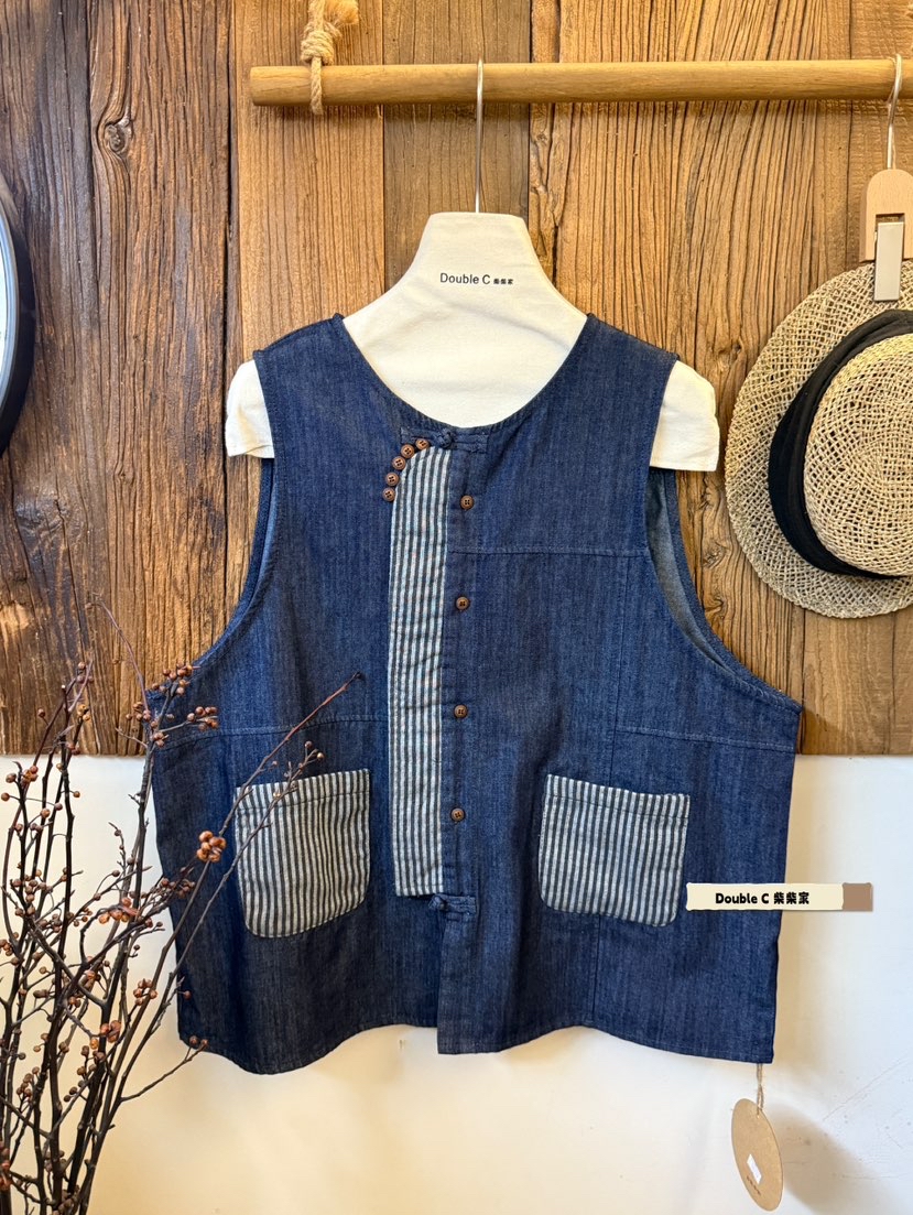 CHAI#98119#牛仔马甲 FL