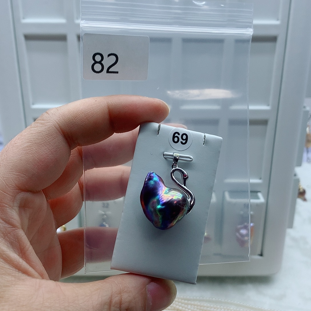 合金吊坠(不含链)淡水珍珠