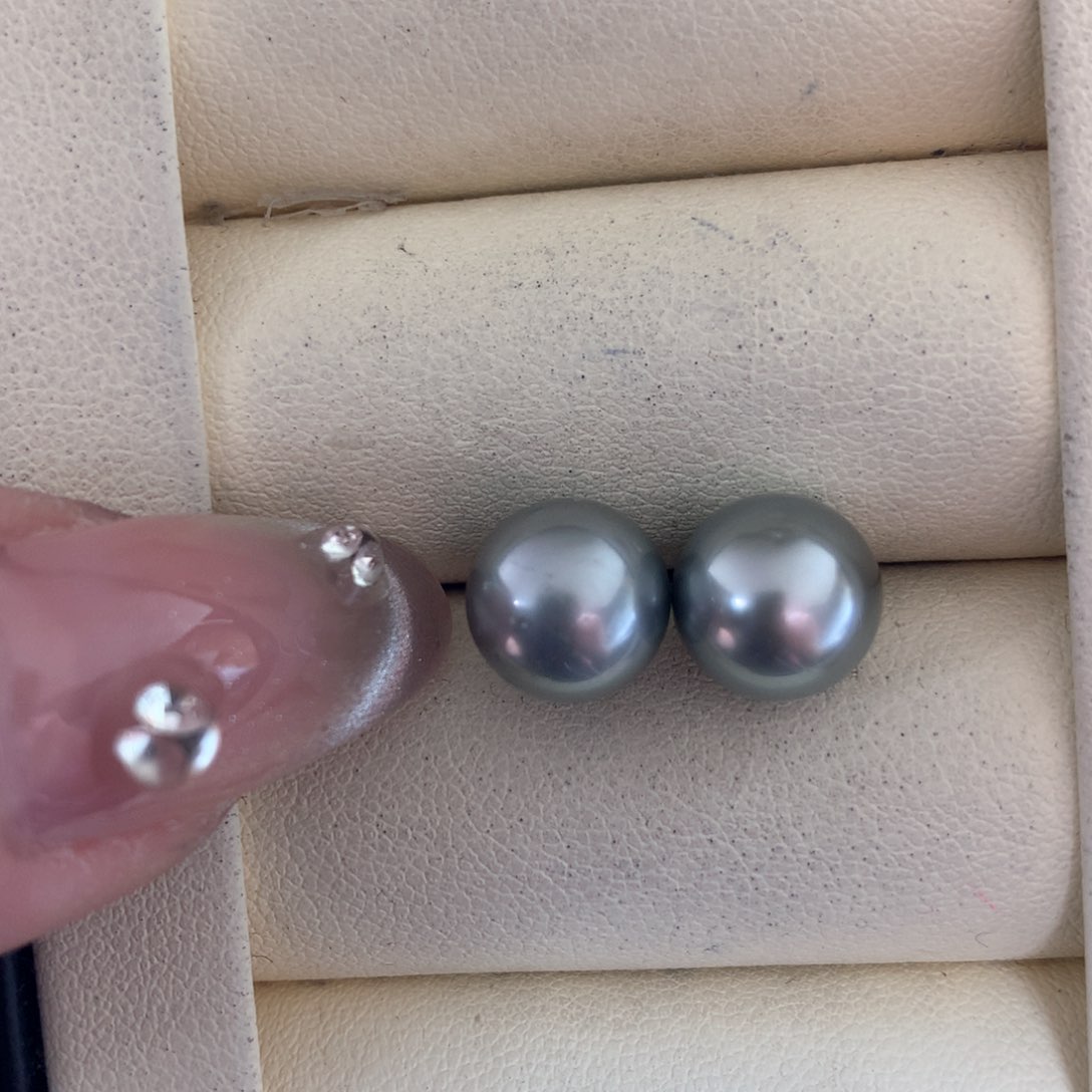 海水珍珠耳饰银S925镶嵌