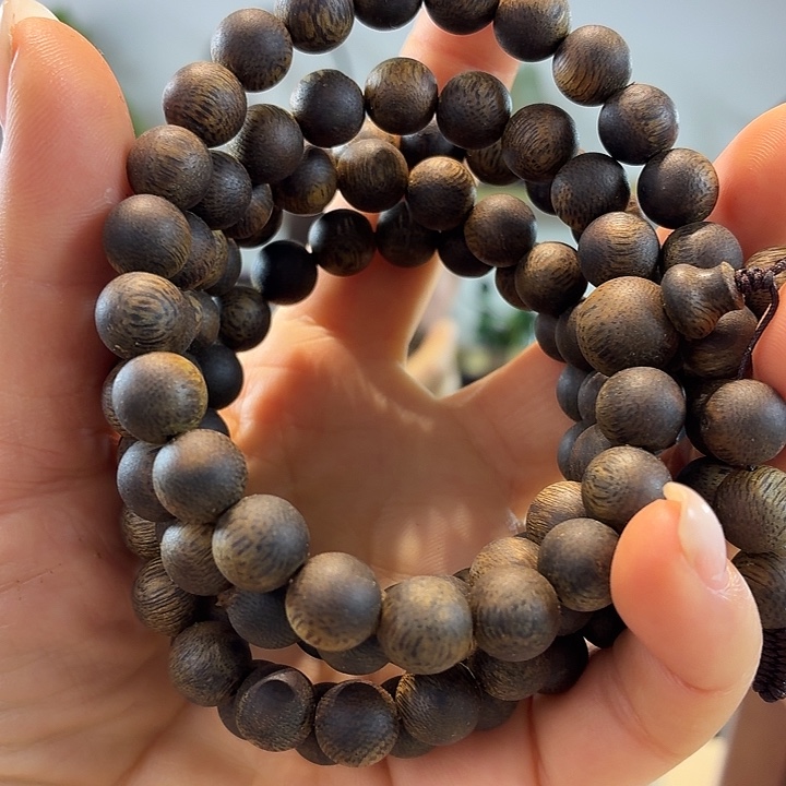 手串沉香沉水浮9mm正圆珠多圈47克➕多样性发1