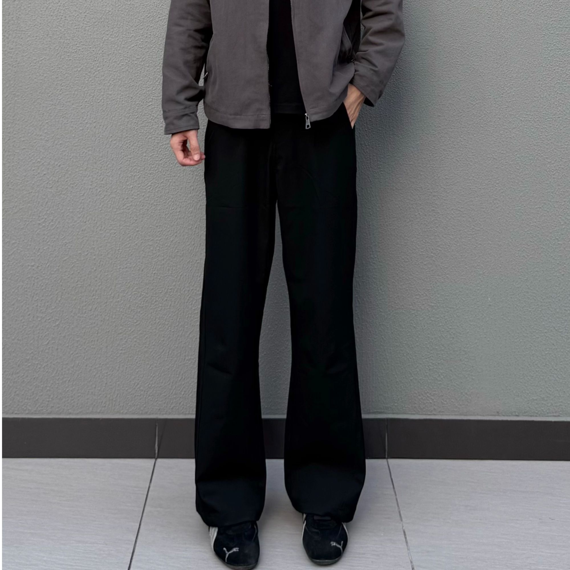 有裤逸选上新早秋款宽松三角裁片高级挺阔感设计直筒西裤