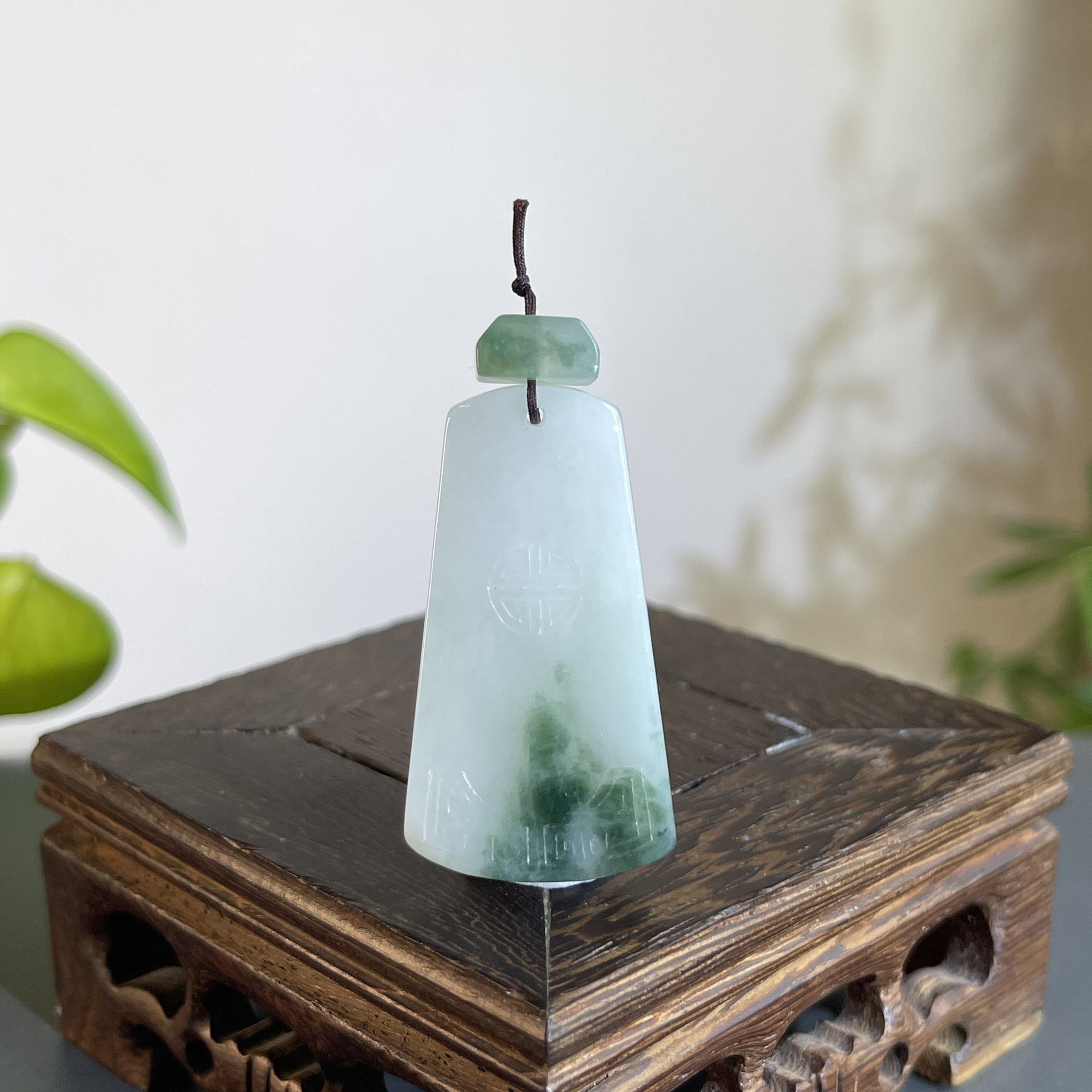 JCB21-58   天然缅甸A货翡翠   仿古牌