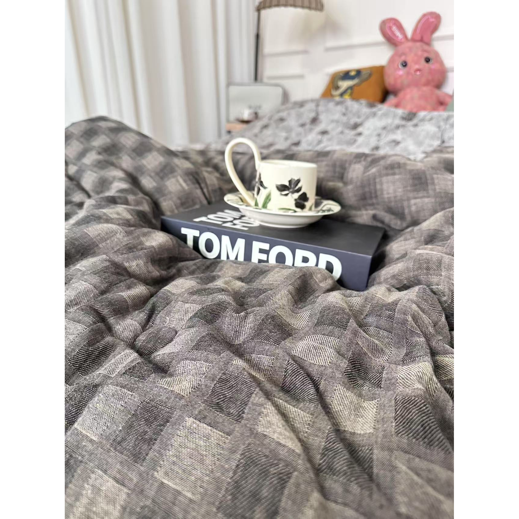 【朦胧格-单人四件套 】纯棉简约舒适轻奢上档次