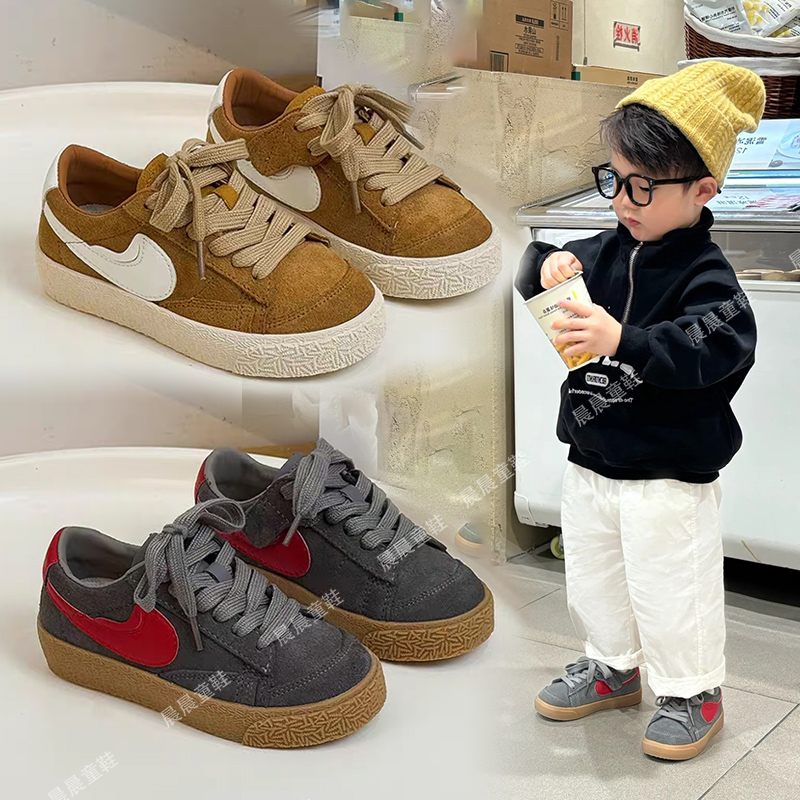 男童鞋子儿童真皮阿甘鞋2025秋季新款低帮板鞋软底女童运动休闲鞋