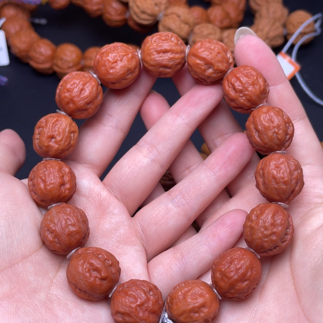 文玩核桃手串陨石纹元宝手串