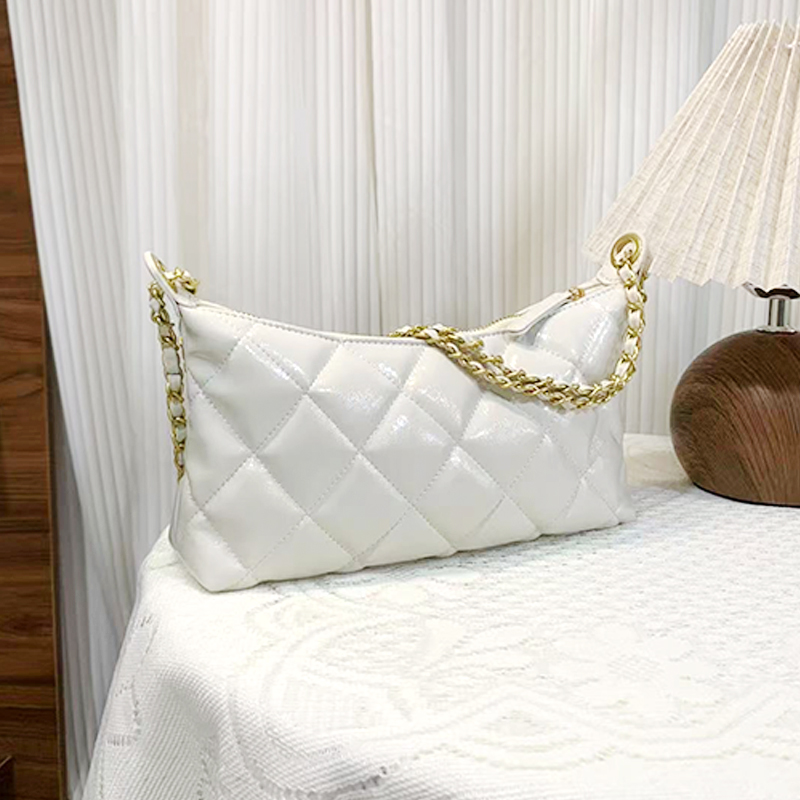 2025新款月牙腋下包 可单肩斜跨9015珍珠白