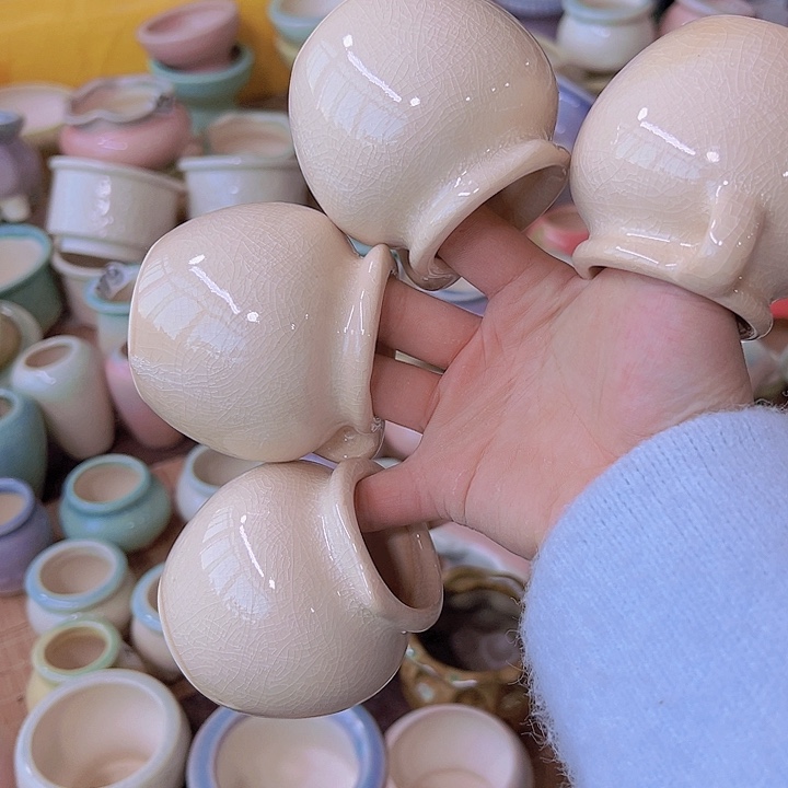 红陶陶瓷花盆当场满12包邮