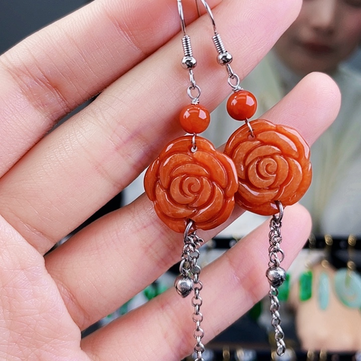 翡翠耳饰未镶嵌饰品