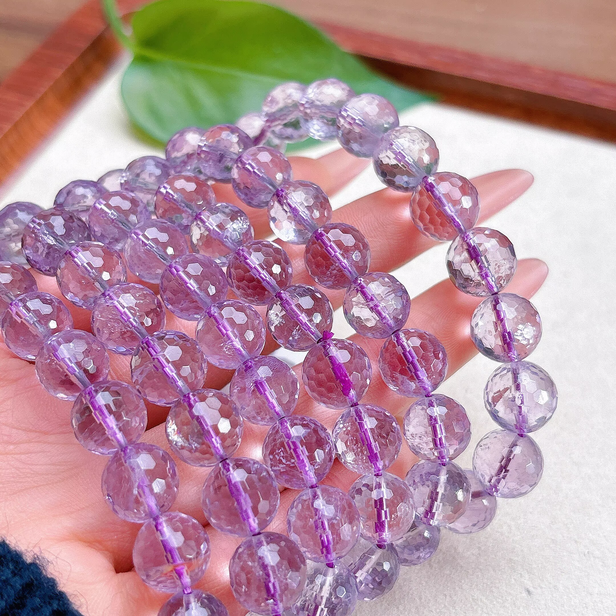 ZSQM紫水晶切面水晶手链-多样性发一