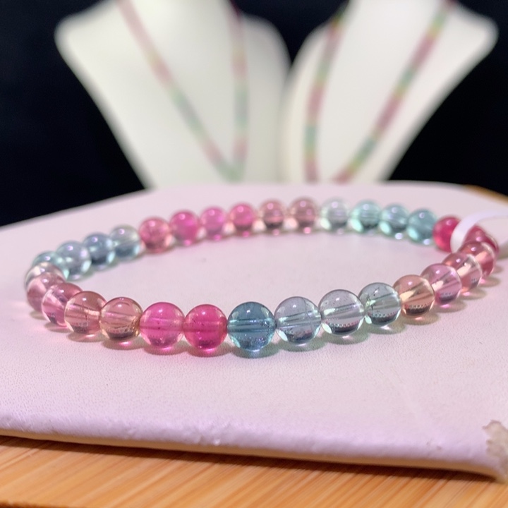 双色碧玺手链未镶嵌