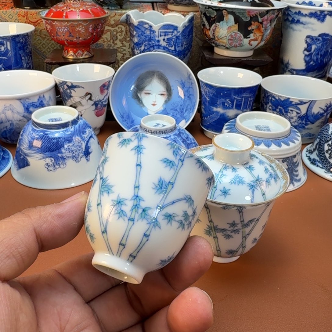 东***桓陶杯子景德镇全手工手绘陶瓷