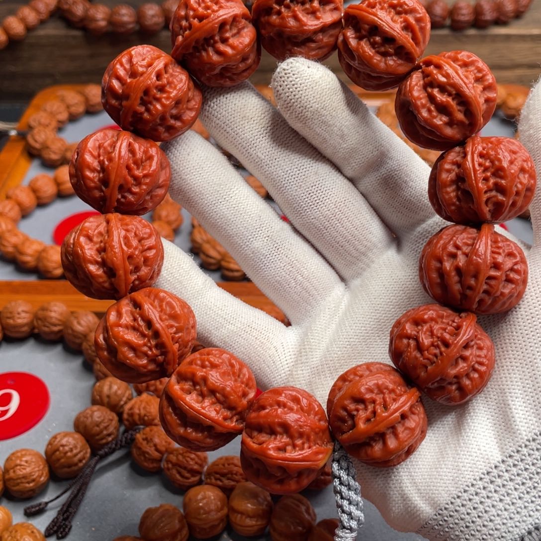 方***）文玩核桃手串磨盘