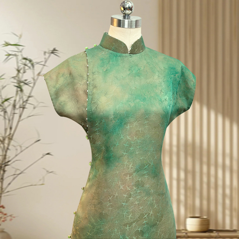 珠帘翠影 玲珑娇高端旗袍真丝香云纱夏季女装手工全开襟2025新款