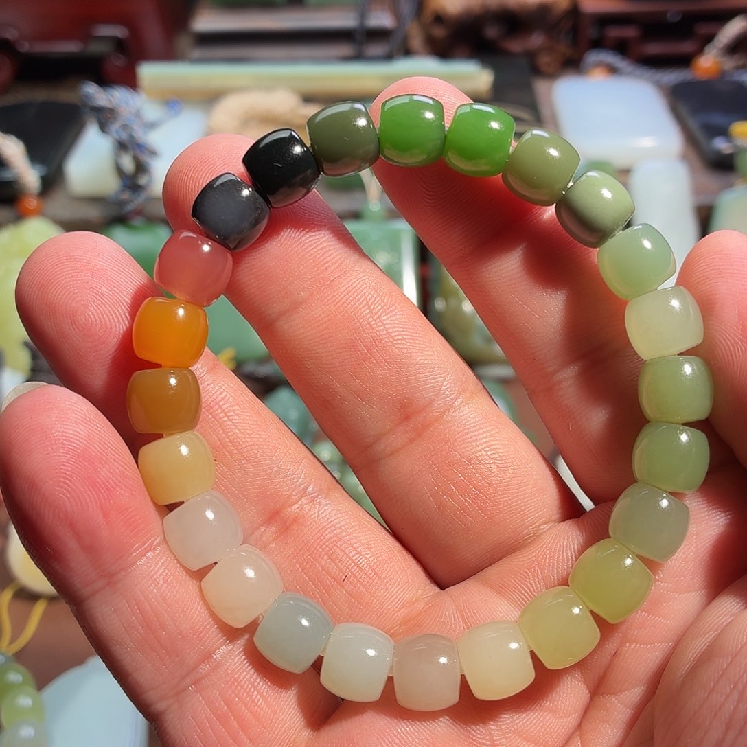 艺***大和田玉未镶嵌套链