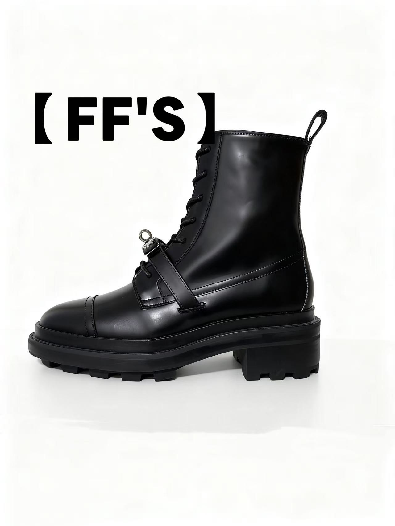 手工定制一字扣短靴