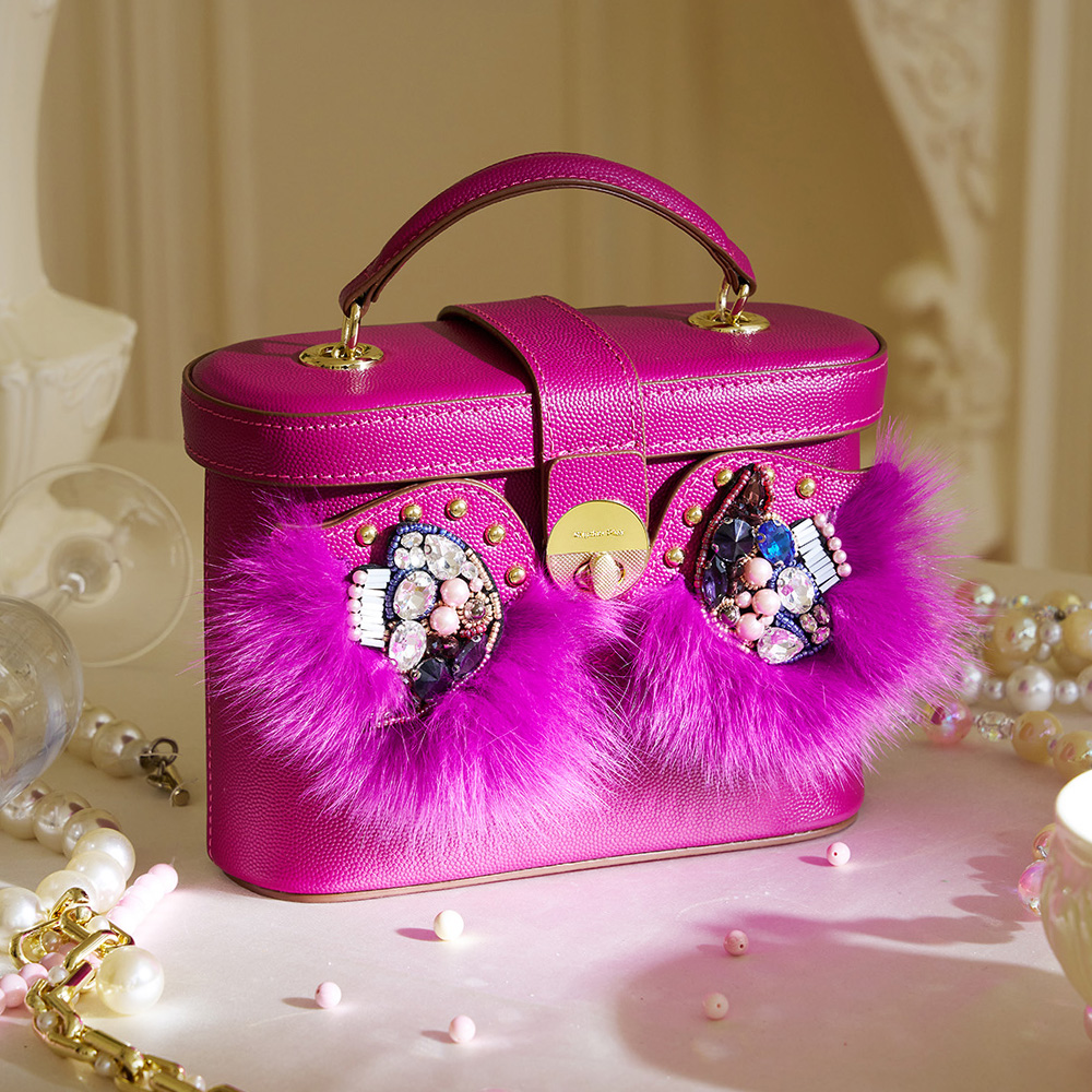 H19系列901-950流苏猫头鹰面具包女真皮双面换脸包原创