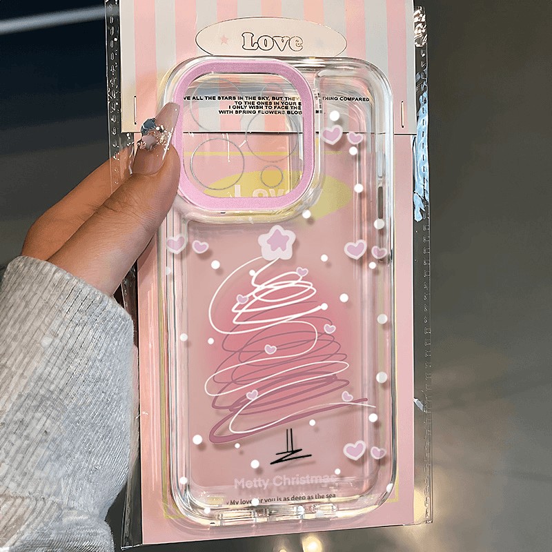 爱心许愿树适用苹果16PROMAX手机壳iPhone15透明14创意13小众12软