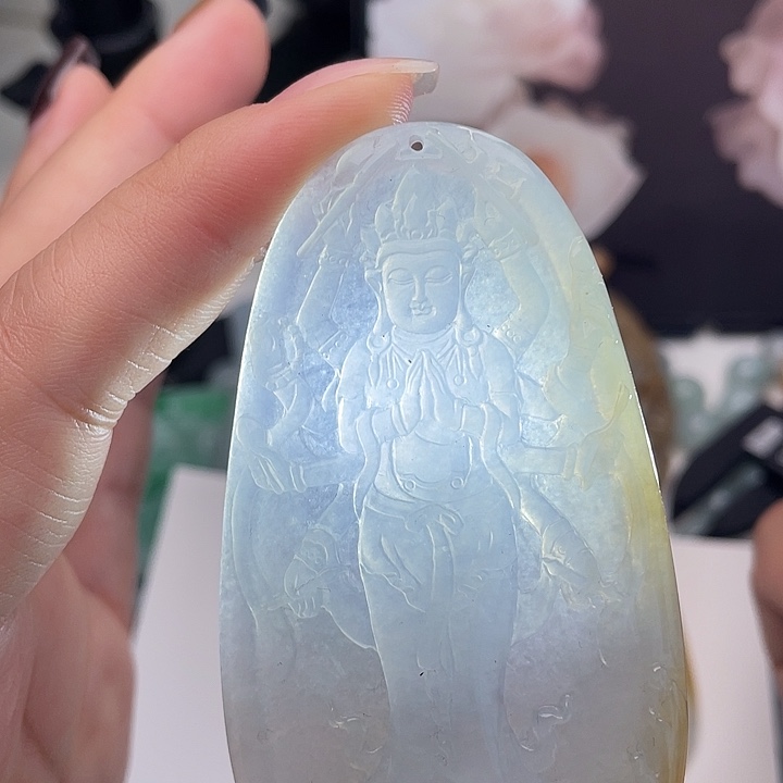 @***影定制翡翠未镶嵌翡翠冰千手